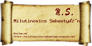 Milutinovics Sebestyén névjegykártya